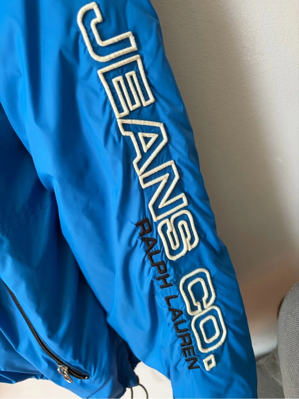 Polo Jeans Co RL Embroidery Logo Fleece Lined Windbreaker Jacket